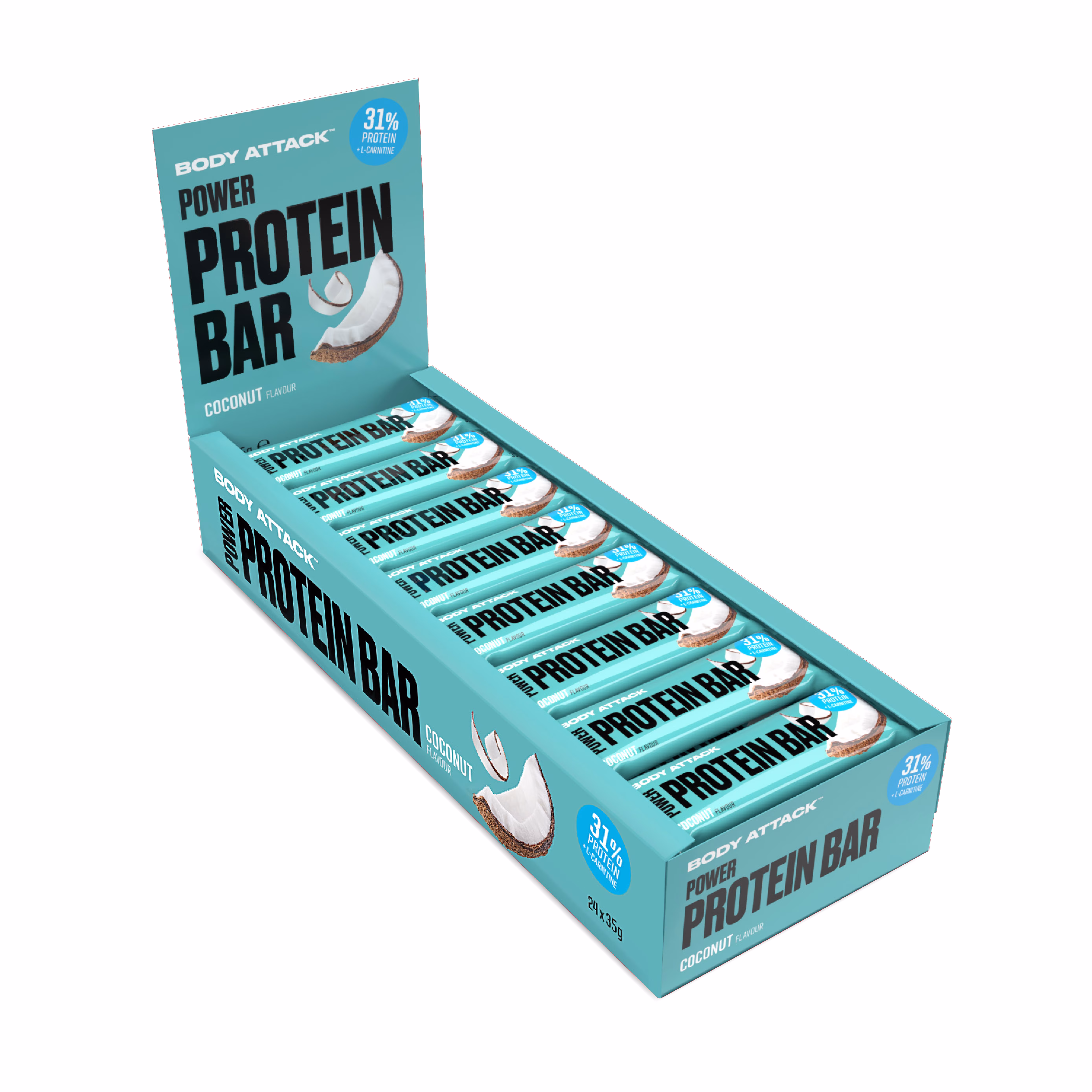 Body Attack Power Protein Bar (24 x 35g)