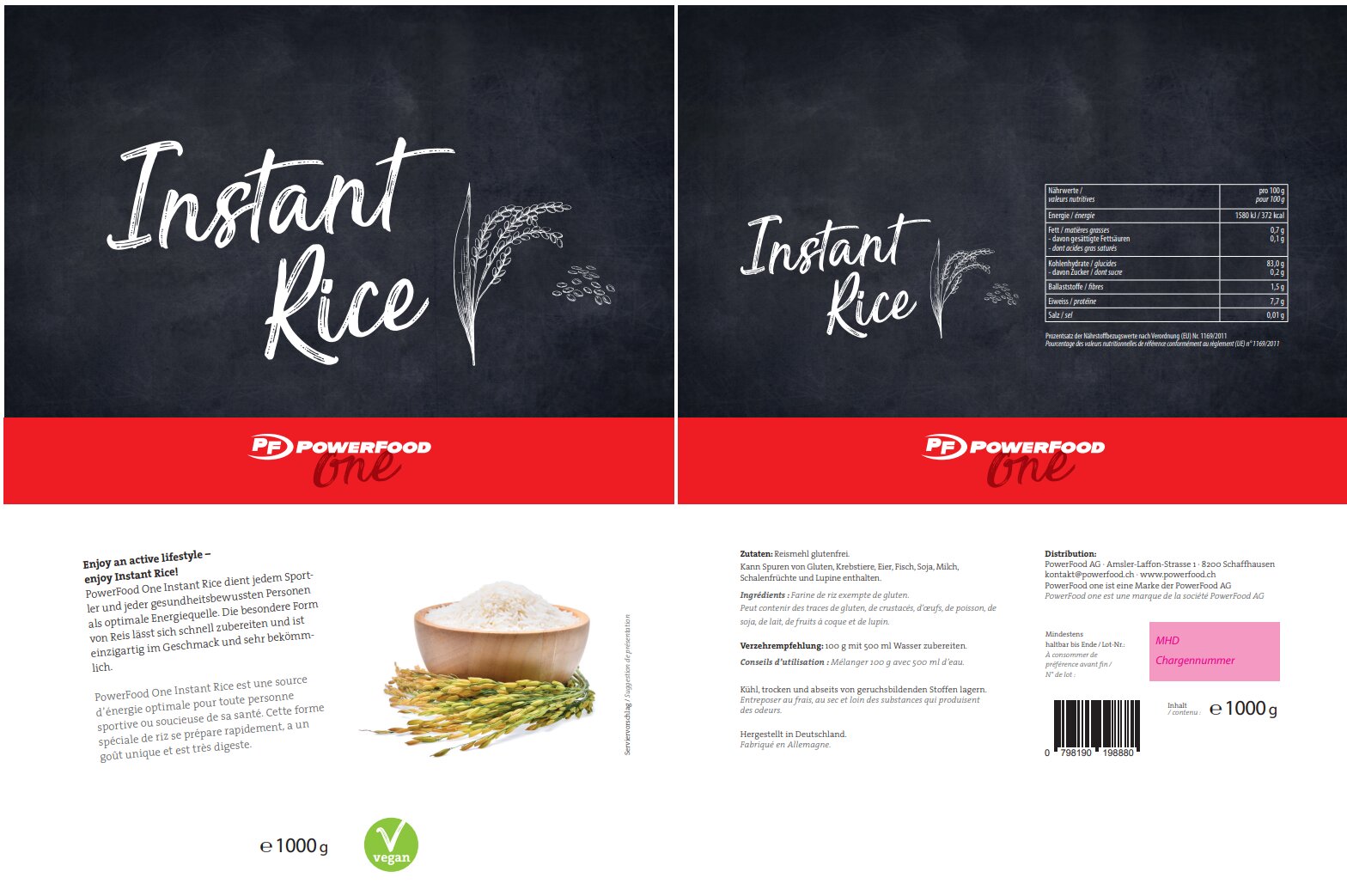 Powerfood One Instant Rice (1000G Beutel)