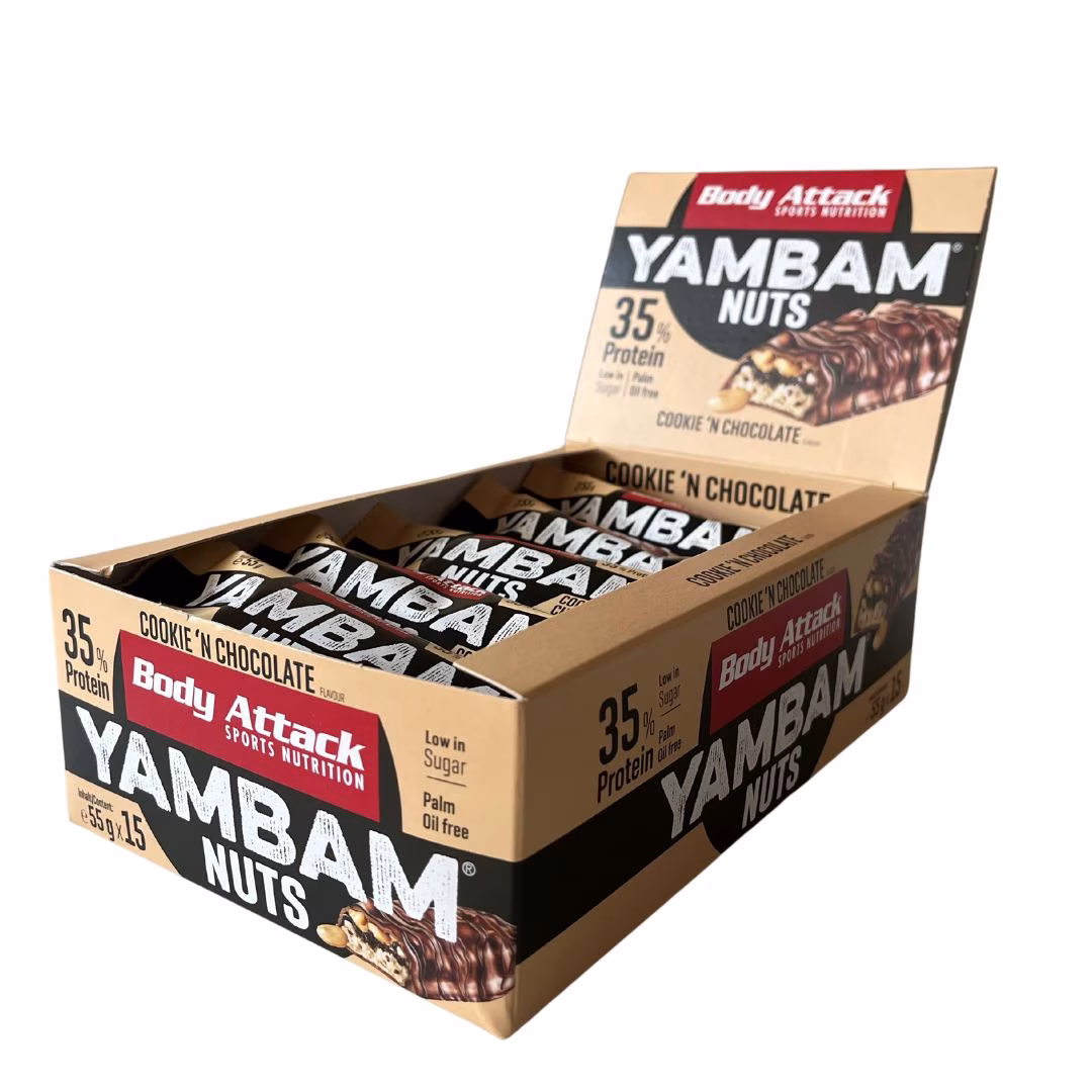 Body Attack YamBam Nuts Bar (15 x 55G) Body Attack YamBam Nuts Bar (15 x 55G)