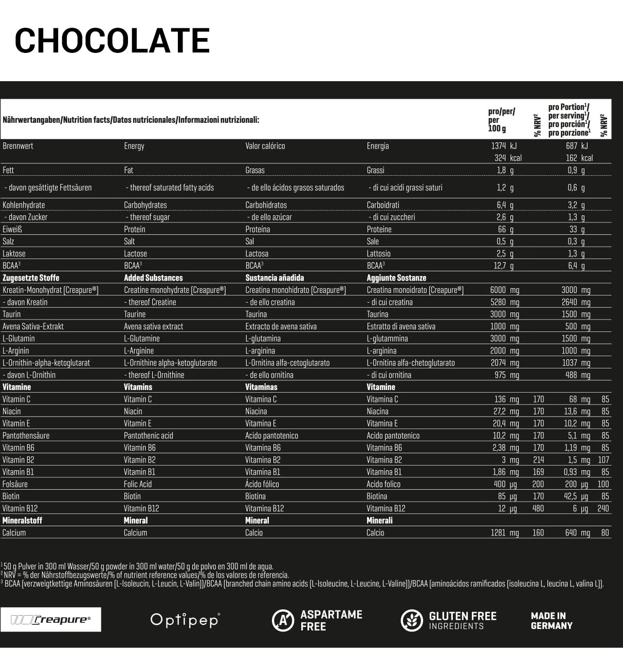 Body Attack Creatine Protein (2000g Dose)