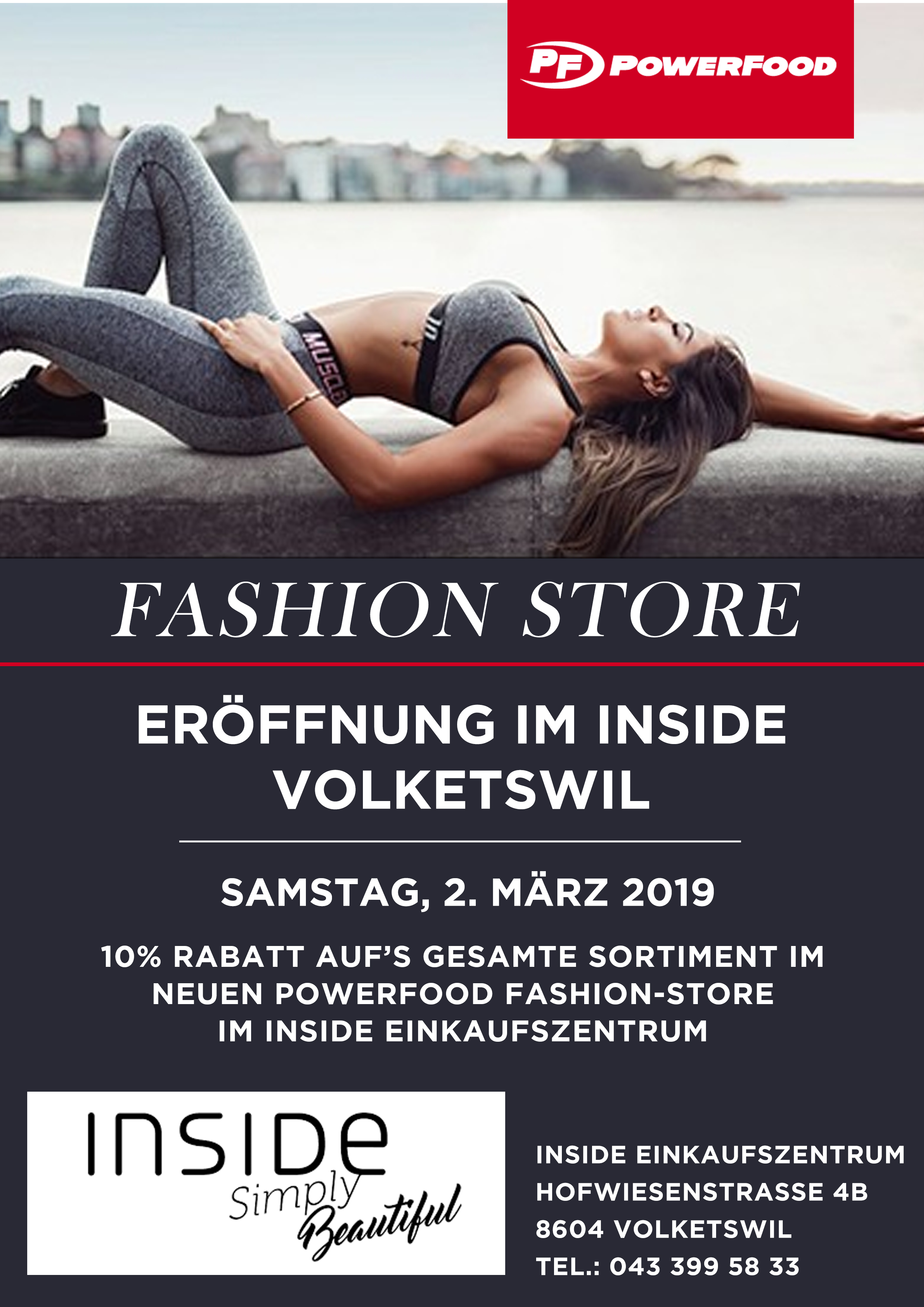 Eröffnung PowerFood Fashion Store Volketswil