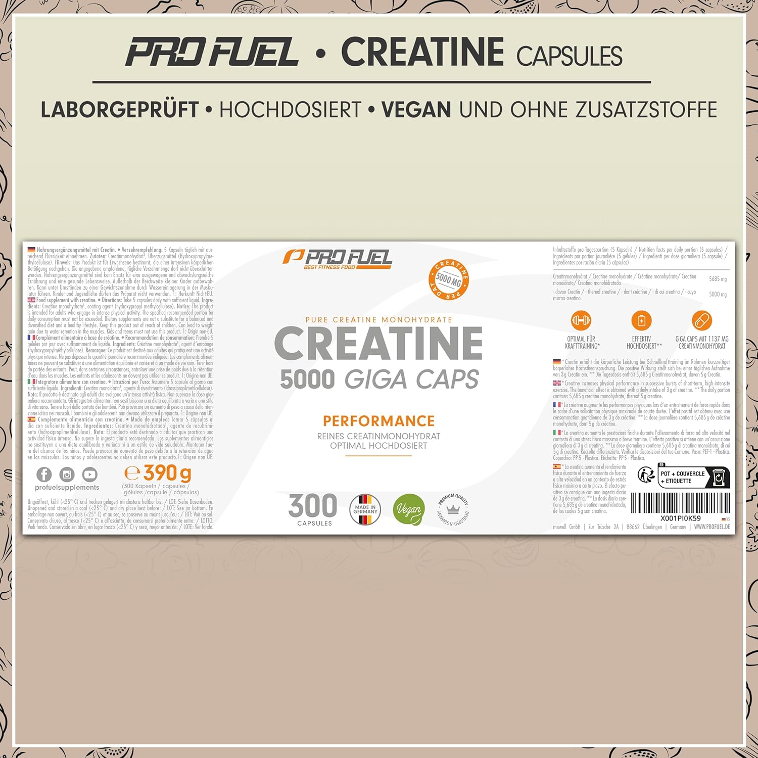 ProFuel Creatine Capsules (300 Caps)