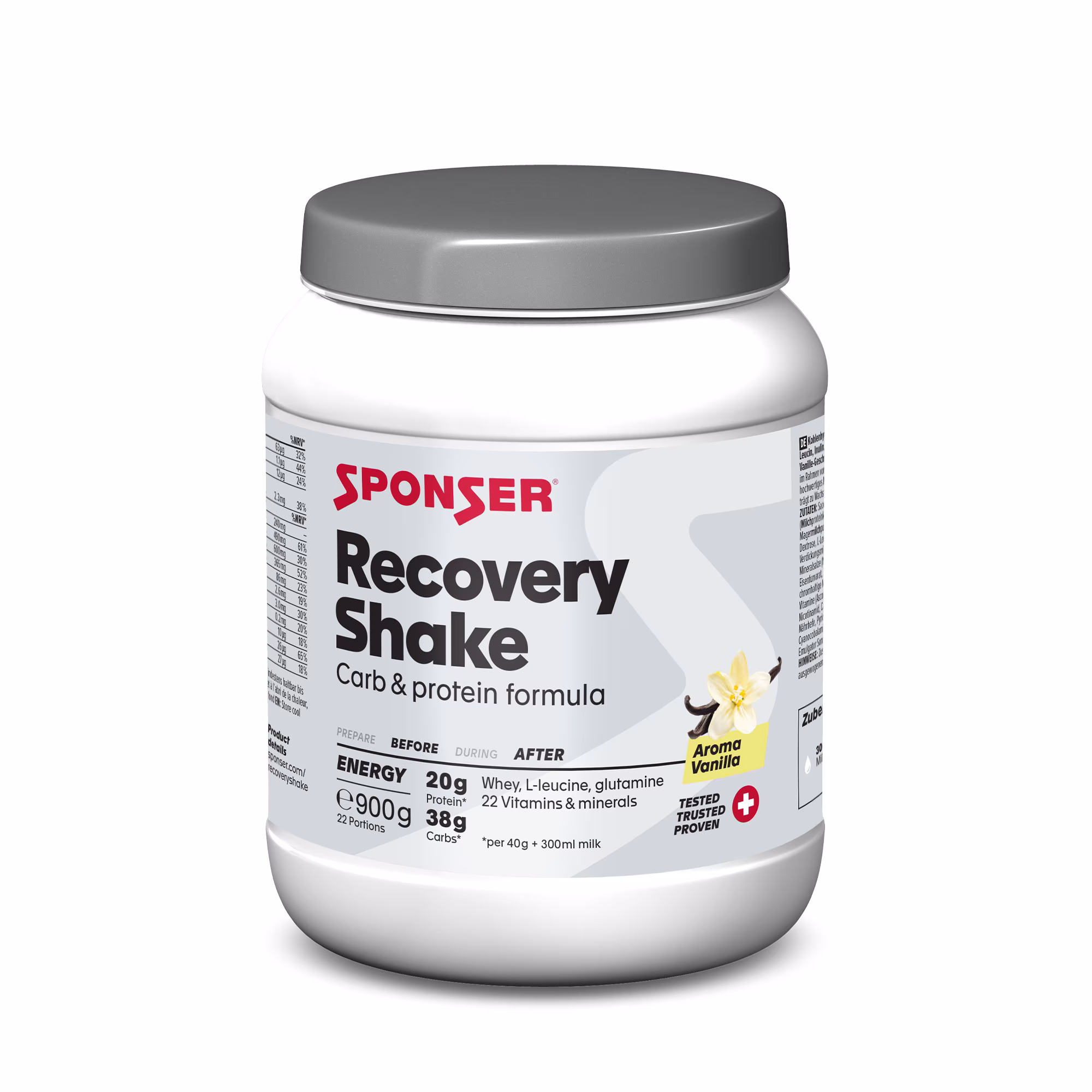 Sponser Recovery Shake (900g Dose) Sponser Recovery Shake (900g Dose)