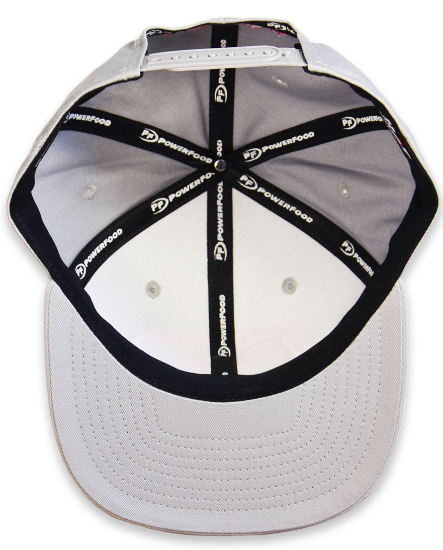 PowerFood Snapback Side Logo GREY PINK