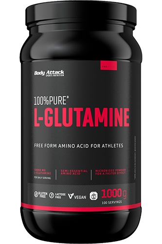 Body Attack 100% Pure L-Glutamin (1000g Dose)