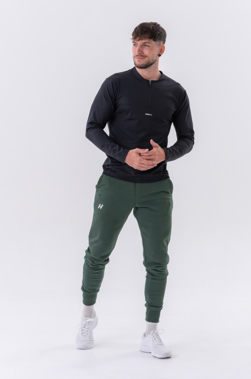Nebbia Slim sweatpants with side pockets "Reset" 321 dark green