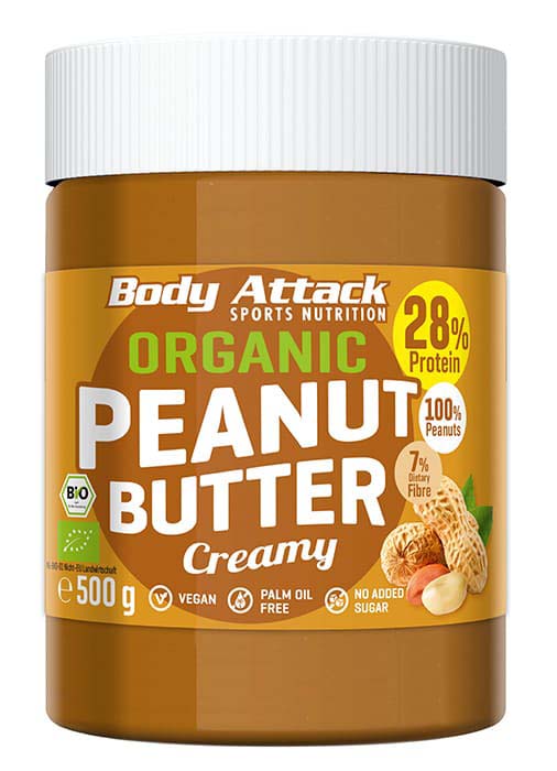 Body Attack Organic Peanut Butter (500g Dose)