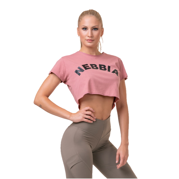 Nebbia Loose Fit & Sporty Crop Top 583 old rose