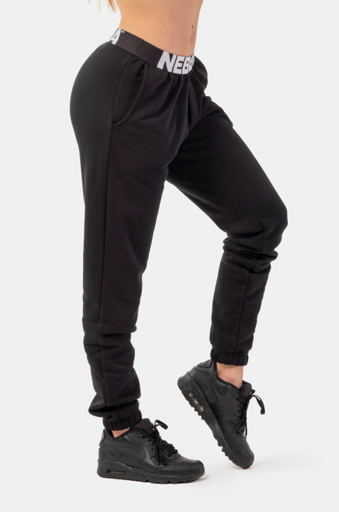 Nebbia Iconic Mid-Waist Sweatpants 408 black