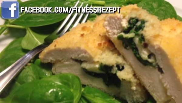 Hähnchen gefüllt mit Mozzarella und Spinat Hähnchen gefüllt mit Mozzarella und Spinat