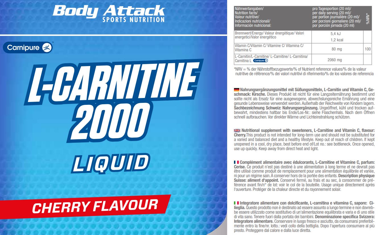 Body Attack L-Carnitin Liquid (500 ml)