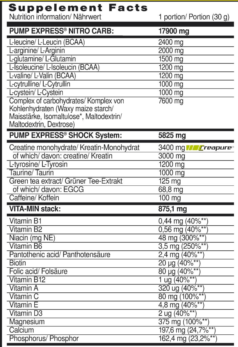Olimp Pump Express 2.0 (660g Dose)