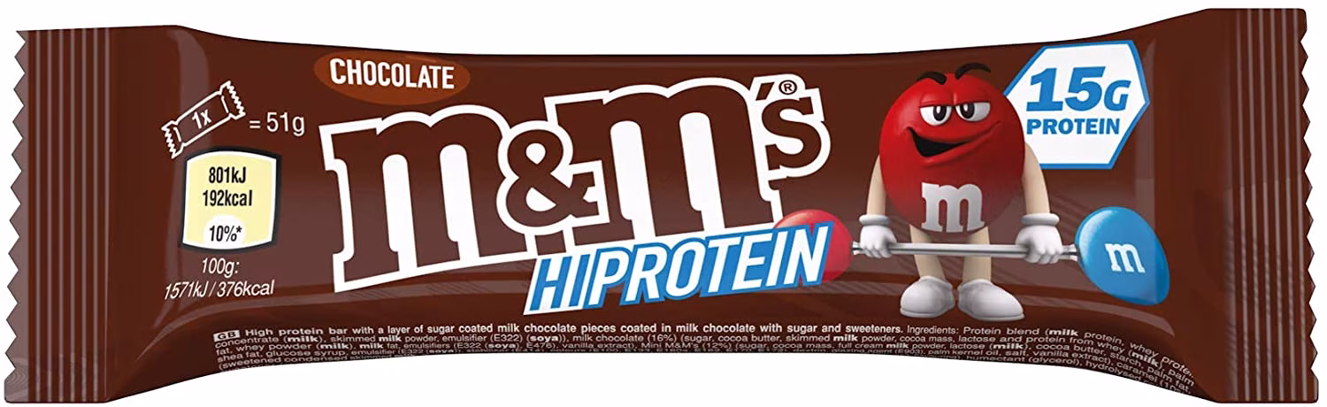 M&Ms HI-Protein Bar (51G) M&Ms HI-Protein Bar (51G)