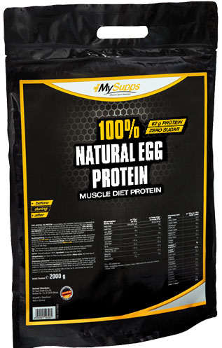 MySupps 100% Natural Egg Protein (2000g Beutel)