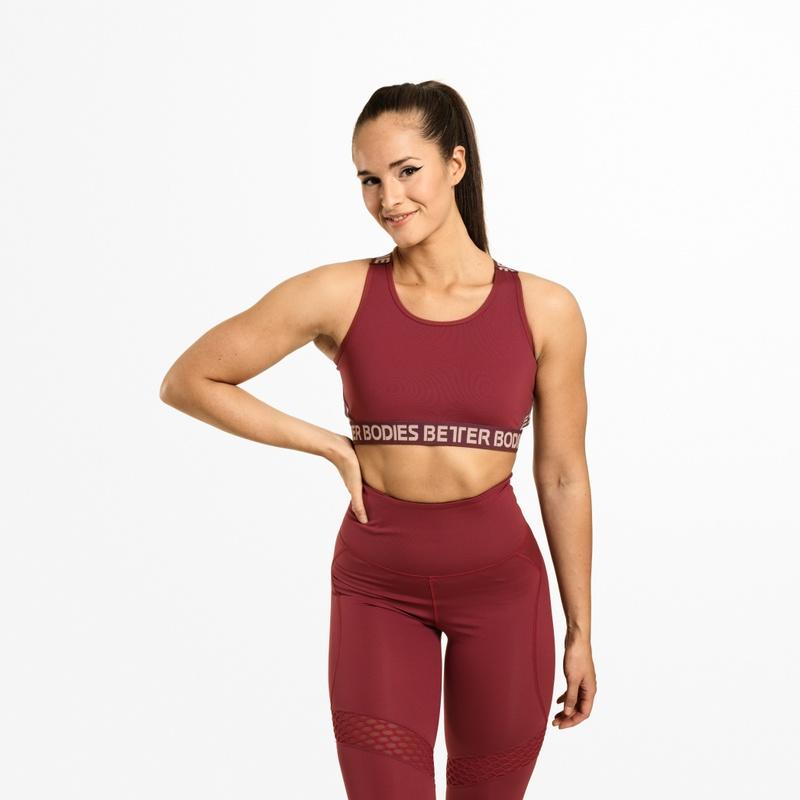 Better Bodies Waverly Elastic Bra SANGRIA RED