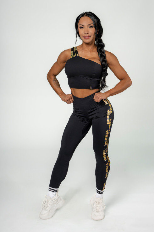Nebbia Women`s High Support Sports Bra Intense Asymmetric 841 black